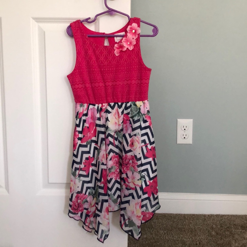 Pinky Floral Pink Dress
